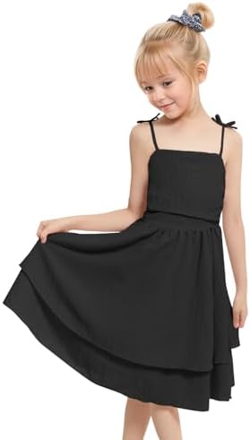 JiAmy Kid Dresses Girls Puff Long Sleeve Casual Elegant A Line Princess Midi Swing Skater Party For Teenagers Gown Prom For 5-13 Years