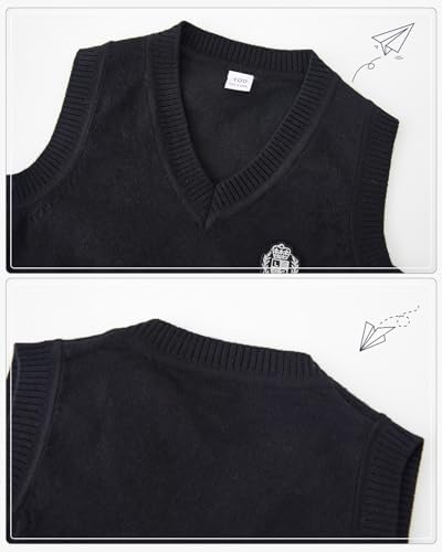 JiAmy Kids Knitted Tank Top Jumper Knitwear Jumper V-Neck Sleeveless Sweater Vest For Boys And Girls Toddler Casual Pullover