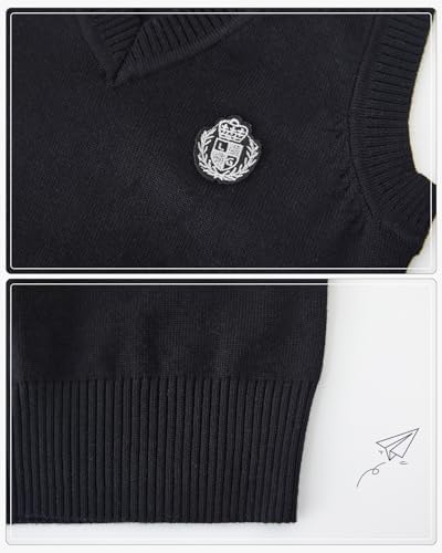JiAmy Kids Knitted Tank Top Jumper Knitwear Jumper V-Neck Sleeveless Sweater Vest For Boys And Girls Toddler Casual Pullover
