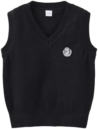 JiAmy Kids Knitted Tank Top Jumper Knitwear Jumper V-Neck Sleeveless Sweater Vest for Boys and Girls Toddler Casual Pullover