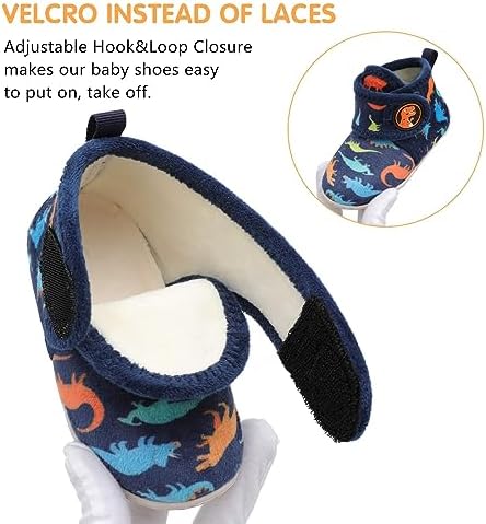 JIASUQI Baby Boys Girls Booties Toddler Soft Winter Boots House Slippers Infant Warm Socks Anti Skid Newborn Crib Shoes