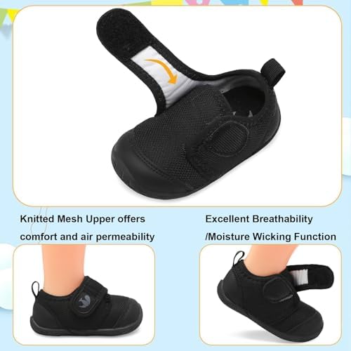 JIASUQI Baby Boys Girls Shoes Breathable Adjustable Trainers Sneakers Indoor Outdoor Infant First Wlking Shoes