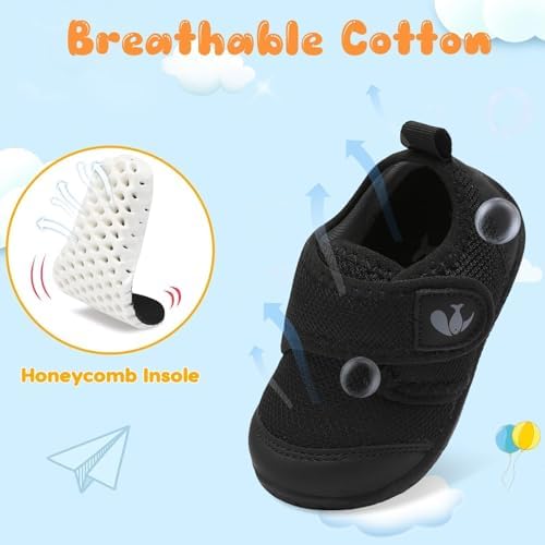 JIASUQI Baby Boys Girls Shoes Breathable Adjustable Trainers Sneakers Indoor Outdoor Infant First Wlking Shoes