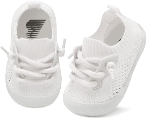 JIASUQI Baby Boys Girls Shoes Wide Barefoot First Walking Shoes Soft Infant Sneakers Toddler Lightweight Sock Shoes