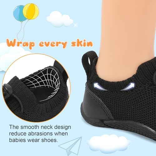 JIASUQI Baby Shoes For Baby Boys Girls First Walking Shoes Infant Non-Slip Breathable Trainers With Soft Rubber Sole Toddler Slip On Slippers Sneakers