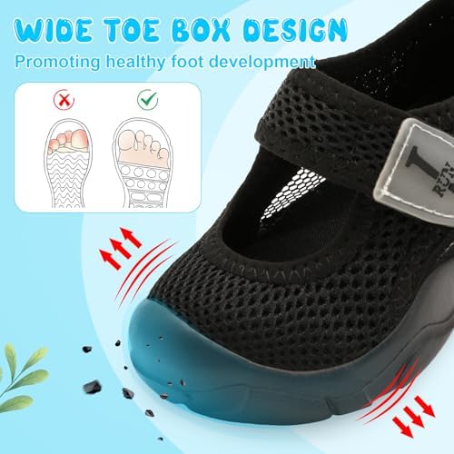 JIASUQI Toddler Boys Girls Sandals Breathable Barefoot Shoes Adjustable Lightweight Walking Shoes For Summer Indoor Outdoor