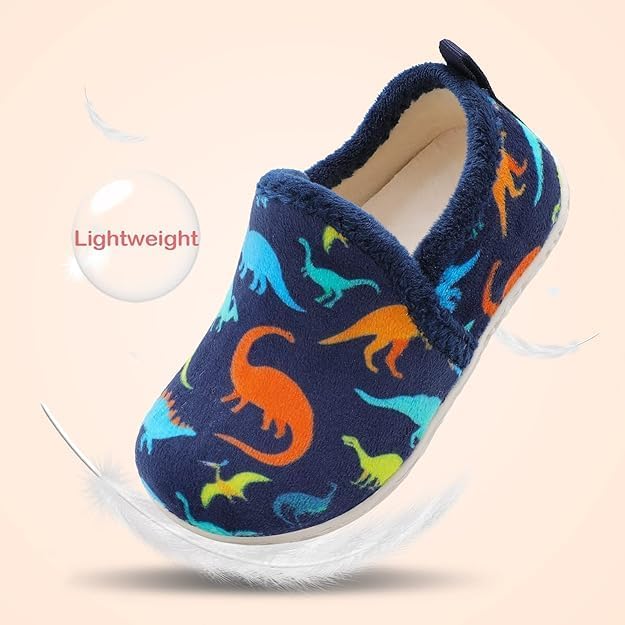 JIASUQI Toddler Slippers Boys Girls Slip On House Shoes Lightweight Baby Sock Shoes Outdoor Kid Walking Shoes