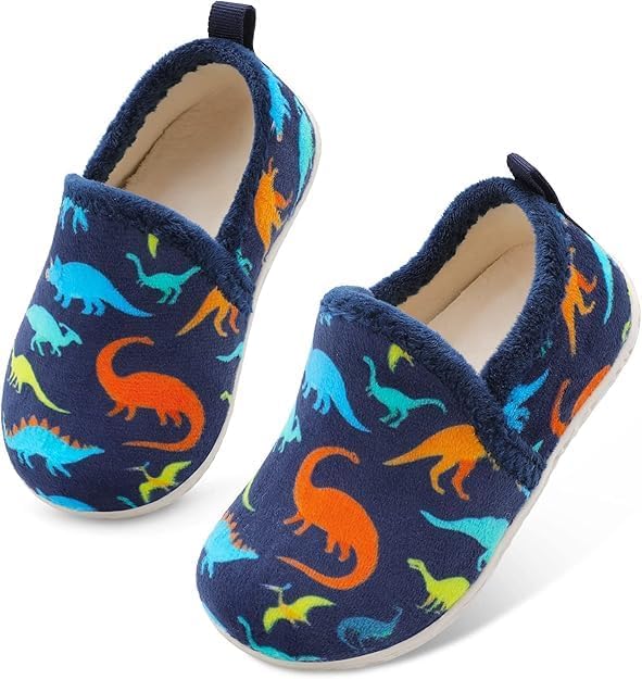 JIASUQI Toddler Slippers Boys Girls Slip on House Shoes Lightweight Baby Sock Shoes Outdoor Kid Walking Shoes