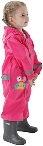 JinBei Puddle Suit For Kids Boys Girls Waterproof Suit All In One Raincoat Lightweight Hooded Portable Breathable Easy To Dry Rainsuit Rainwear For Children Toddler Baby Unisex 2-8 Years