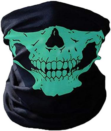 JK Home Seamless Skull Bandanas Face Mask Headband Scarf Headwrap Neckwarmer – 12-in-1 Multifunctional Outdoor Sport