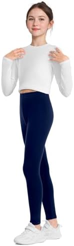 JOCMIC 3 Pack Girls Leggings Full Length Toddler Stretchy Tights Pants 5-14 Years