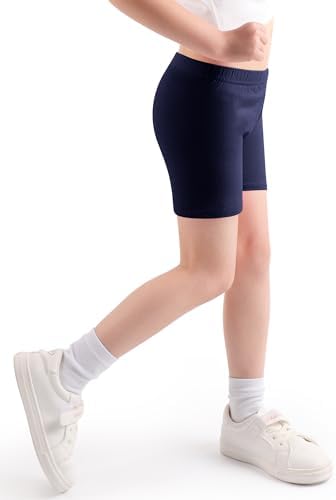 JOCMIC Cycling Shorts For Girls Cotton Teen Breathable And Safety Bike Summer Sports Gym Dance 4 Pack 5-14 Years