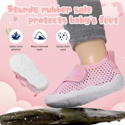 JOINFREE Baby Wide First Walking Shoes Boys Girls Barefoot Shoes Quick-Dry Kids Water Socks For Beach Swim Pool