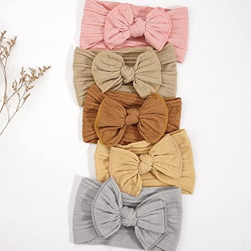 JOYOYO 12 Pcs Baby Girl Headbands Baby Bows And Headbands Soft Wide Headbands For Newborns Toddlers Nylon Headbands Baby Headbands For Girls Baby Bowknot Hairbands