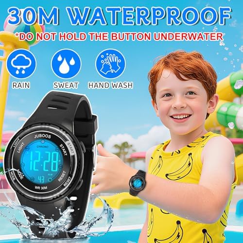 Juboos Kids Digital Watch Watches For Girls Boys Children's Waterproof Wrist Watches With Print And Colourful Lights Toddler Watch With Cat Ears For Boys Girls