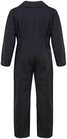 Jugaoge Boys Girls Jumpsuit Overall Mechanic Costume Long Sleeve Overalls Boiler Suit Cargo Coveralls