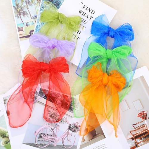 Juggling Scarves 12 PCS Dance Music Scarfs Colorful Silk Actives Scarves Magic Tricks Performance Props Accessories Rhythm Band Scarfs (12 Colors 24" X 24")