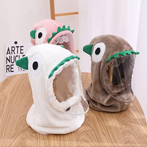 JUNNASALIKER Lovely Dinosaur Flannel Balaclava Windproof Hat Face Mask Kid For Autumn Winter