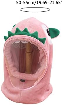 JUNNASALIKER Lovely Dinosaur Flannel Balaclava Windproof Hat Face Mask Kid For Autumn Winter