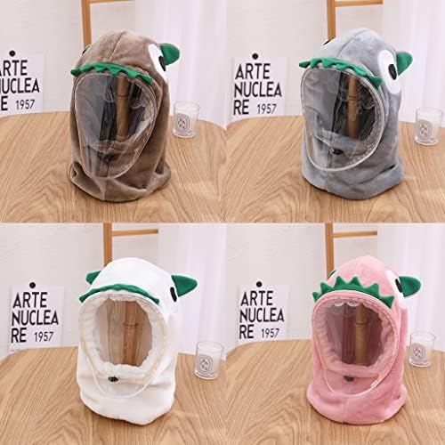 JUNNASALIKER Lovely Dinosaur Flannel Balaclava Windproof Hat Face Mask Kid For Autumn Winter