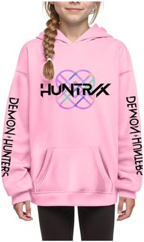 K_pop D-Demon H-Hunters Hoodies Girls Sweatshirt Pullover Huntrix Huntr/X Hip Hop Fashion Long Sleeve Hooded Sweatshirt For Kids Girls Boys