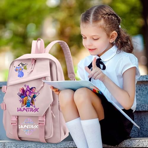 K_Pop D_Demons H_Hunters Backpack Multi-Pocket Nylon Travel Daypack Anime College Rucksack Cosplay Backpack