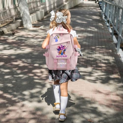 K_Pop D_Demons H_Hunters Backpack Multi-Pocket Nylon Travel Daypack Anime College Rucksack Cosplay Backpack