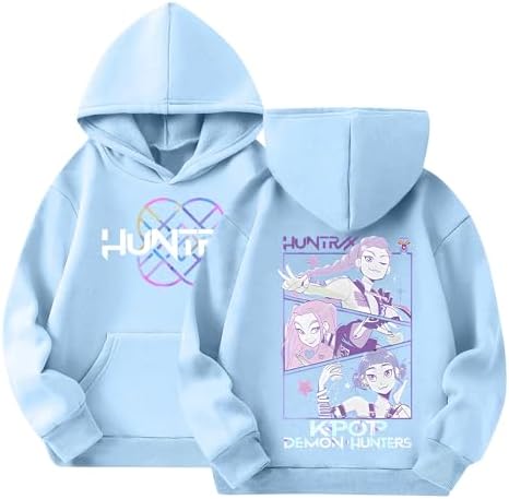 K Pop Demon Hunters Hoodie Anime Print Hooded Sweatshirt Hoodies Girls Vintage Y2k Hoodie Pullover Hip Hop K Pop Demon Hunters Oversized Fashion Boys Long Sleeve Hooded Sweatshirt