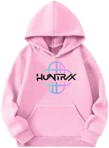 K Pop Demon Hunters Logo Merch Hoodies Girls Vintage Y2k Pullover Hip Hop Streetwear Oversized Fashion Long Sleeve Hooded Sweatshirt For Kids 4-14Y