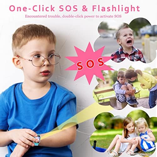 Kaacly Kids Smart Watch Phone Smart Watch For Kids Boys And Girls With Call SOS Games Music Video Camera Alarm Flashlight Birthday Gifts For Kids Rose Gold