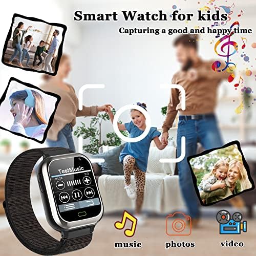 Kaacly Kids Smart Watch Phone Smart Watch For Kids Boys And Girls With Call SOS Games Music Video Camera Alarm Flashlight Birthday Gifts For Kids