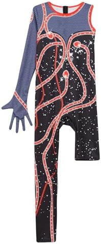 Kaerm Girls Reputation Red Snake Bodysuit Halloween Kids One-Legged Leotard Concert Jumpsuit Outfit