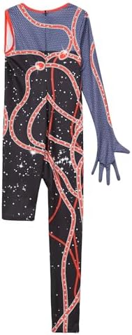 Kaerm Girls Reputation Red Snake Bodysuit Halloween Kids One-Legged Leotard Concert Jumpsuit Outfit