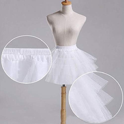 KAIAIWLUO Tutu Skirts White Girls Petticoat Kids Skirts & Skorts Petticoat Underskirt Half Slip Petticoat For Child Kids Girl Size 3-8 Years