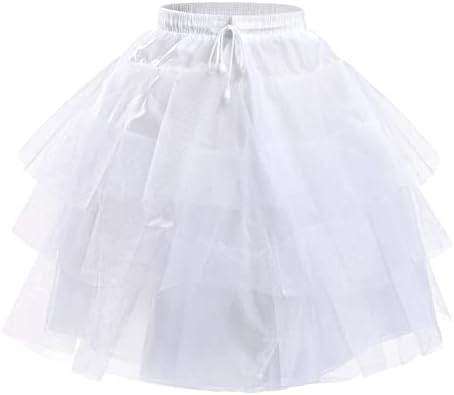 KAIAIWLUO Tutu Skirts White Girls Petticoat Kids Skirts & Skorts Petticoat Underskirt Half Slip Petticoat for Child Kids Girl Size 3-8 Years