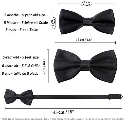 Kajeer Children Kids Braces Bow Tie Set - Adjustable Elastic Suspenders With Bowtie Set For Boys & Girls