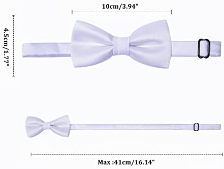 Kajeer Kids Boys Silk Bow Ties - Adjustable Pre-tied Solid Bowties For Girls Baby Toddler Birthday Wedding Party Photo