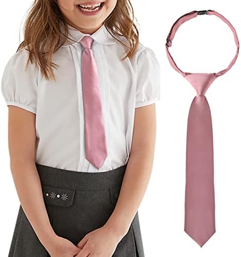 Kajeer Kids Boys Ties Neckties Adjustable - Pre-tied Toddler Tie Solid Color Buckle Ties for Boys Girls