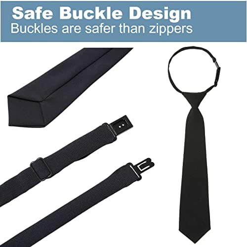 Kajeer Pre-tied Kids Boys Neckties - Adjustable Buckle Closure Gabardine Ties For Formal School Wedding Party