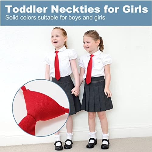 Kajeer Pre-tied Kids Boys Neckties - Adjustable Buckle Closure Gabardine Ties For Formal School Wedding Party