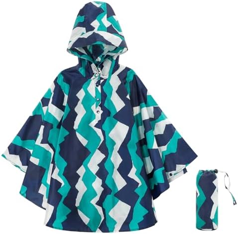 KAKU NANU Rain Poncho Kids 3-14 Years Lightweight Waterproof Poncho Coat with Hood Reusable Raincoat