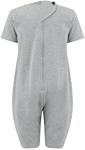 Kaycey Zip Back Short Sleeve Short Leg Knee Length Jumpsuit Adaptive Clothing For Adults & Kids With Special Needs