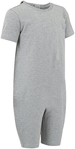 Kaycey Zip back Short Sleeve Short Leg Knee Length Jumpsuit Adaptive Clothing For Adults & Kids with Special Needs