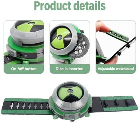 KBIBCK Ben 10 Omnitrix Watch Children's Projection Watch Ben10 WatchOmnitrix Toys With Projector Projection Action Figure Model Ben 10Watch For Children Christmas Birthday Gifts