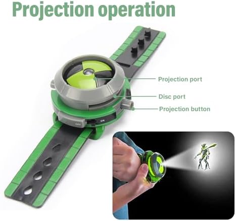 KBIBCK Ben 10 Omnitrix Watch Children's Projection Watch Ben10 WatchOmnitrix Toys With Projector Projection Action Figure Model Ben 10Watch For Children Christmas Birthday Gifts