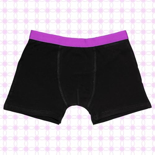 Keanu 6-Pack Boys Black & Assorted Boxer Shorts – Soft Cotton Blend With Elastic Neon Waistbands Solid & Striped Designs – Ages 5-6 7-8 9-10 11-12 13 Years