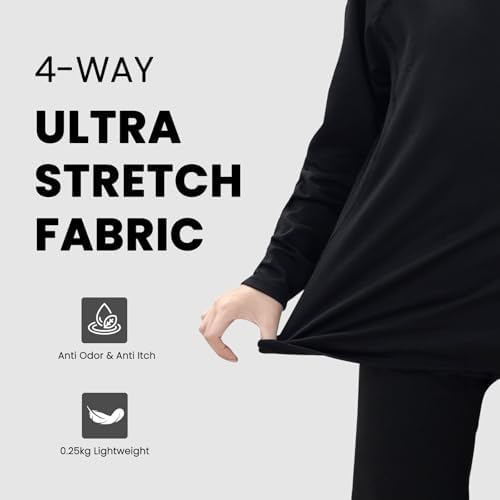 Kelvindra Base Layer Kids - Fleece Lined Skins For Boys Athletic Warm Football Skins Suit For 4~13 Age Long Sleeve Top & Bottom Kids Thermal Base Layer Set For Ski Running And Daily Life