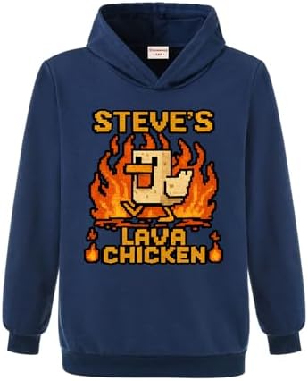 Kiamseay Lava Chicken Unisex Kids Hoodie Boys Girls Cotton Top