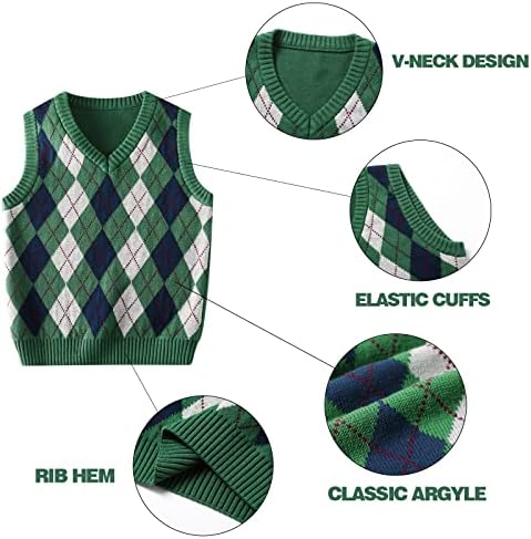 KID1234 Boys Jumper Kids Knit Vest Cotton Knitwear Sleeveless Sweater Pullover 4-14 Years Kids Clothes