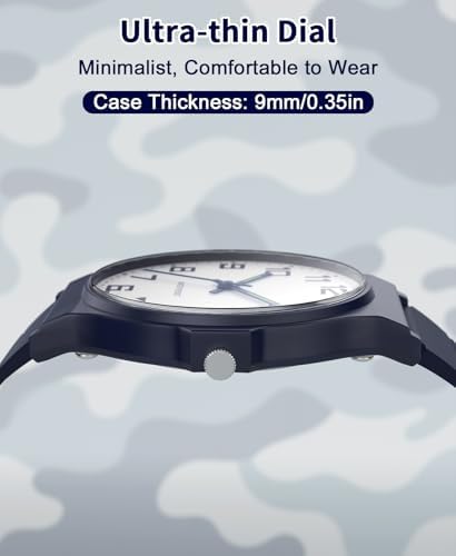 Kids Analog Watch For Boys Girls 30M Waterproof Sports Watch With Thin Dial Soft Strap Easy To Read For Children Aged 5-15 Kids Birthday Gift